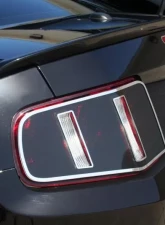 American Car Craft 2Pc Premium Vinyl Taillight Blackout w/Polished Trim Rings Ford Mustang V8 | GT 5L 2010-2012                                     - ACC-272013 - Image 3