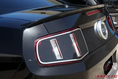 American Car Craft 2Pc Premium Vinyl Taillight Blackout w/Polished Trim Rings Ford Mustang V8 | GT 5L 2010-2012 - ACC-272013