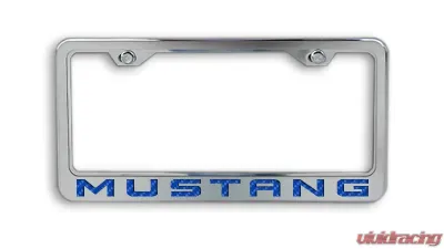 American Car Craft Black Carbon Fiber Stainless Steel License Plate Frame w/Mustang Lettering Ford Mustang 2010-2013 - ACC-272015-BLK