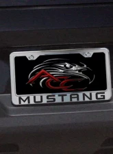 American Car Craft Black Carbon Fiber Stainless Steel License Plate Frame w/Mustang Lettering Ford Mustang 2010-2013                                     - ACC-272015-BLK - Image 4