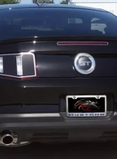 American Car Craft Black Carbon Fiber Stainless Steel License Plate Frame w/Mustang Lettering Ford Mustang 2010-2013                                     - ACC-272015-BLK - Image 5
