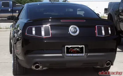 American Car Craft Black Carbon Fiber Stainless Steel License Plate Frame w/Mustang Lettering Ford Mustang 2010-2013 - ACC-272015-BLK