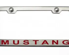 American Car Craft Black Solid License Plate Frame w/Mustang Lettering Ford Mustang 2005-2009