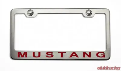 American Car Craft Black Solid License Plate Frame w/Mustang Lettering Ford Mustang 2005-2009 - ACC-272016-SBLK