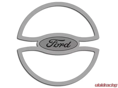 American Car Craft Polished Stainless Steel Fuel Door Trim w/Ford Oval Ford Mustang 2011-2012 - ACC-272020