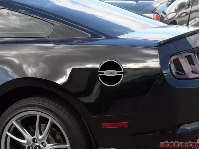 American Car Craft Polished Stainless Steel Fuel Door Trim w/Ford Oval Ford Mustang 2011-2012 - ACC-272020