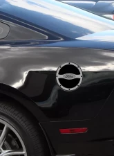 American Car Craft Polished Stainless Steel Rivet Style Fuel Door Trim w/Ford Oval Ford Mustang 2011-2012                                     - ACC-272021 - Image 2