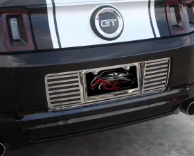 American Car Craft Polished Stainless Steel Slotted Tag-Back Plate Ford Mustang 2013-2014