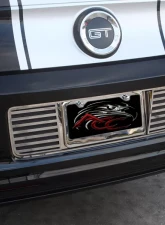 American Car Craft Polished Stainless Steel Slotted Tag-Back Plate Ford Mustang 2013-2014                                     - ACC-272023 - Image 2