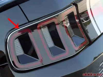 American Car Craft 2Pc Chrome Vinyl Trim Taillight Trim Kit Ford Mustang 2010-2013 - ACC-272024