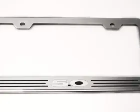 American Car Craft Black Solid 5.0 Stainless Steel Custom Ford License Plate Frame Ford Mustang GT