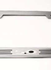 American Car Craft Black Solid 5.0 Stainless Steel Custom Ford License Plate Frame Ford Mustang GT                                     - ACC-272028-SBLK - Image 2