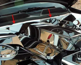 American Car Craft Polished Stainless Steel False Firewall Ford Mustang V6 | GT 2005-2009
