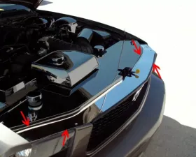 American Car Craft Polished Stainless Steel Front Header Plate Ford Mustang V6 | GT 2005-2009