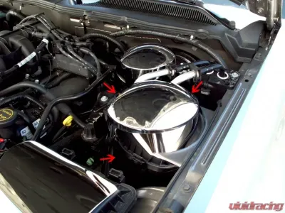 American Car Craft 4Pc Stand Alone Polished Stainless Steel Shock Tower Covers Ford Mustang V6 | GT 2005-2009 - ACC-273013