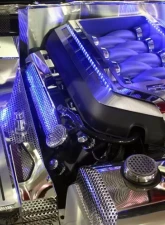 American Car Craft 2Pc Polished Stainless Fuel Rail Covers Perforated w/Cap Cover Ford Mustang GT 2010-2014                                     - ACC-273017 - Image 2