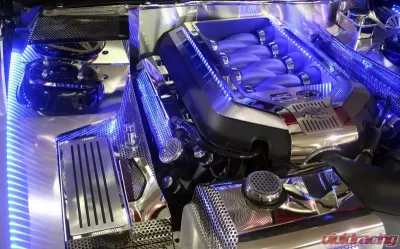 American Car Craft 2Pc Polished Stainless Fuel Rail Covers Perforated w/Cap Cover Ford Mustang GT 2010-2014 - ACC-273017