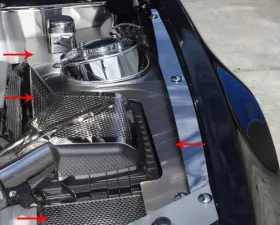 American Car Craft 5Pc Stainless Steel Fender Covers w/Caps Ford Mustang GT 2010-2012