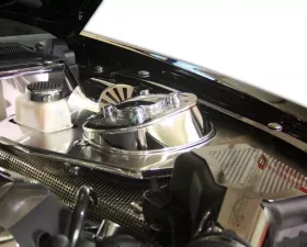 American Car Craft 4Pc Polished/Perforated Stainless Steel Shock Tower Covers Ford Mustang GT 2010-2014