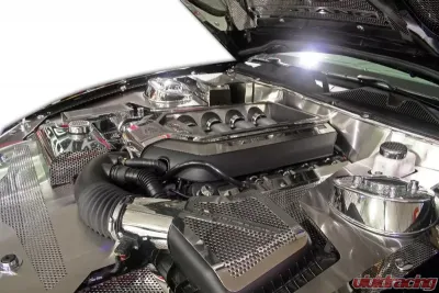 American Car Craft 4Pc Polished/Perforated Stainless Steel Shock Tower Covers Ford Mustang GT 2010-2014 - ACC-273023