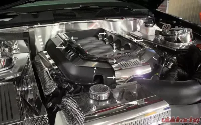 American Car Craft 9Pc White LED Illuminated Engine Shroud Kit Ford Mustang GT 2010-2014 - ACC-273028-WHTL