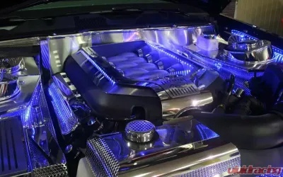 American Car Craft 9Pc White LED Illuminated Engine Shroud Kit Ford Mustang GT 2010-2014 - ACC-273028-WHTL