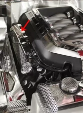 American Car Craft 2Pc Perforated Blue LED Illuminated Fuel Rail Covers w/Cap Ford Mustang GT 2010-2014                                     - ACC-273035-BLUL - Image 2