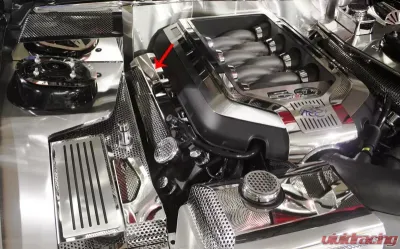 American Car Craft 2Pc Perforated Blue LED Illuminated Fuel Rail Covers w/Cap Ford Mustang GT 2010-2014 - ACC-273035-BLUL