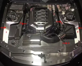 American Car Craft 5Pc Blue LED Illuminated Fender Covers w/Caps Ford Mustang GT 2010-2012