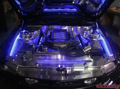 American Car Craft 5Pc Yellow LED Illuminated Fender Covers w/Caps Ford Mustang GT 2010-2012 - ACC-273038-YLWL