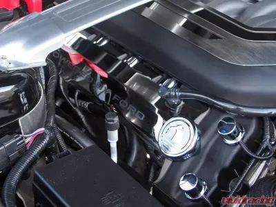 American Car Craft Brushed Powered By Ford Etched Fuel Rail Cover Ford Mustang GT 2011-2017 - ACC-273046-B