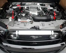 American Car Craft 11Pc Polished Stainless Steel Front Header Plate Ford Mustang GT 2013-2014