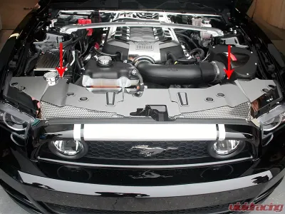 American Car Craft 11Pc Polished Stainless Steel Front Header Plate Ford Mustang GT 2013-2014 - ACC-273047