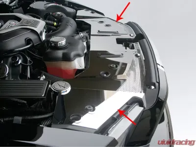 American Car Craft 11Pc Polished Stainless Steel Front Header Plate Ford Mustang GT 2013-2014 - ACC-273047