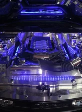 American Car Craft Polished Stainless Red LED Illuminated Fender Top Caps Ford Mustang V6 | GT 2005-2009                                     - ACC-273050-RDL - Image 3