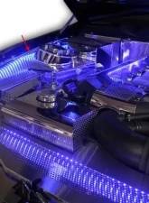 American Car Craft Polished Stainless Red LED Illuminated Fender Top Caps Ford Mustang V6 | GT 2005-2009                                     - ACC-273050-RDL - Image 2