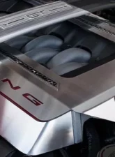 American Car Craft 5.0 GT White LED Stainless Steel Light Up Engine Shroud Cover Ford Mustang 2015-2017                                     - ACC-273055-WHTL - Image 3