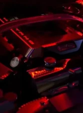 American Car Craft 5.0 GT White LED Stainless Steel Light Up Engine Shroud Cover Ford Mustang 2015-2017                                     - ACC-273055-WHTL - Image 2