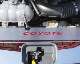 American Car Craft Black Carbon Fiber Brushed Radiator Cover Vanity Plate Ford Mustang GT 2015-2017