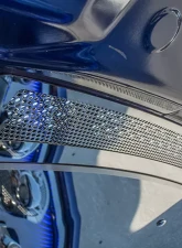 American Car Craft Polished Stainless Steel Perforated Upper Hood Vent Grille Ford Shelby Mustang 2012-2014                                     - ACC-273065 - Image 3