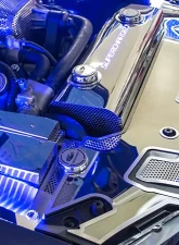 American Car Craft 3Pc Polished/Perforated Stainless Steel Front Header Plate Ford Shelby Mustang 2012-2014                                     - ACC-273066 - Image 2