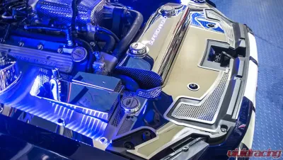 American Car Craft 3Pc Polished/Perforated Stainless Steel Front Header Plate Ford Shelby Mustang 2012-2014 - ACC-273066