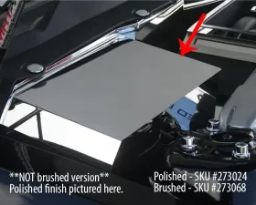 American Car Craft Brushed Stainless Steel Battery Cover Ford Mustang GT 2010-2014