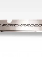 American Car Craft Black Carbon Fiber Stainless Steel Supercharged Radiator Cover Ford Mustang GT 2015-2017                                     - ACC-273069-BLK - Image 2