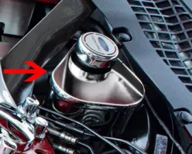 American Car Craft Polished Stainless Steel Master Cylinder Cover Ford Mustang 2015-2023