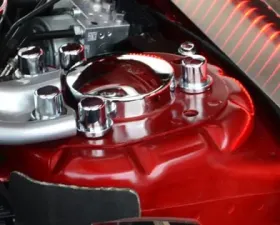 American Car Craft Polished Stainless Steel Chrome Bolt Shock Tower Dome Covers Ford Mustang 2015-2020