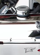 American Car Craft Brushed Stainless Steel Water Tank Cover w/Chrome Cap Cover Ford Mustang 2015-2020                                     - ACC-273085 - Image 3