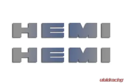 American Car Craft HEMI Letters Set ONLY for Engine Shroud Trim Kit Polished  8pcs Chrysler | Dodge 2005-2010 - ACC-303008-B