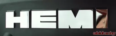 American Car Craft HEMI Letters Set ONLY for Engine Shroud Trim Kit Polished  8pcs Chrysler | Dodge 2005-2010 - ACC-303008-B