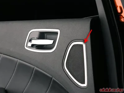 American Car Craft 2Pc Brushed Stainless Steel Rear Speaker Trim Rings Dodge Charger | Chrysler 300 2011-2013 - ACC-331002-B